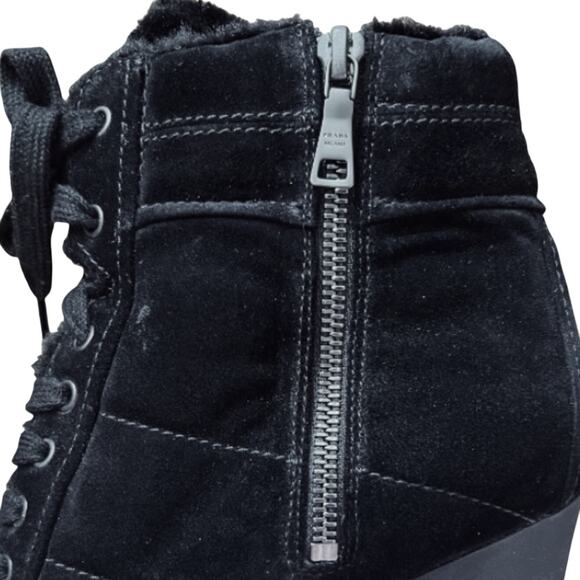 Prada Black Suede Boots | Size 10 - Picture 9 of 12